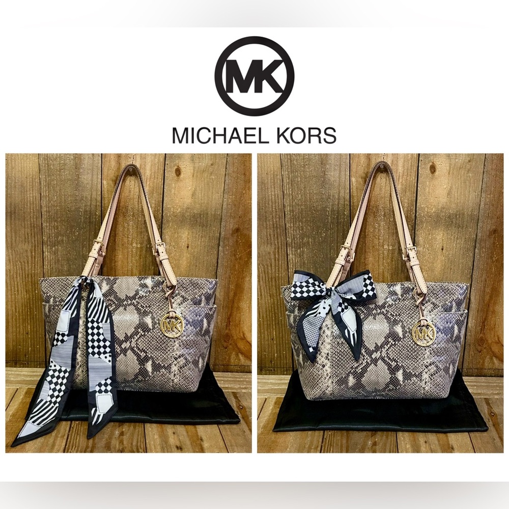 Michael Kors. 3 Piece: Jet Set Python Embossed To… - image 1